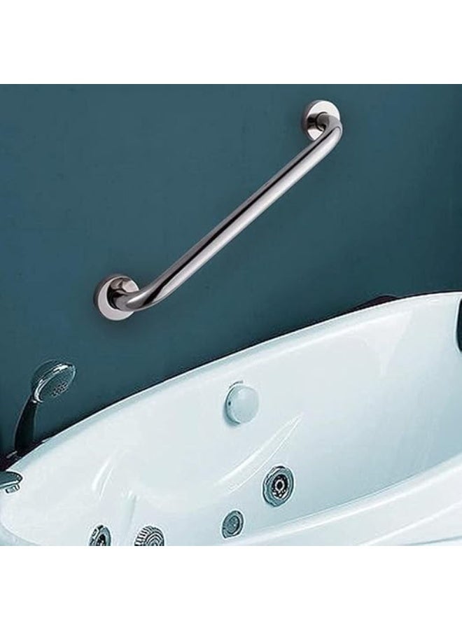 متجر ماى سوق:مقبض أمان للحمام من الفولاذ المقاوم للصدأ - ساند يد جداري متين لكبار السن وذوي الاحتياجات الخاصة (فضي) - Image 3